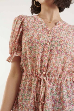 V-Neck Button-Down Top